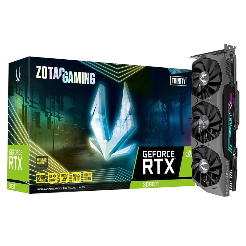 Zotac Gaming GeForce RTX 3080 Ti Trinity 12GB GDDR6X Graphics Card - كرت الشاشة